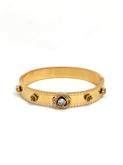 FLOWER STAINLESS BANGLE