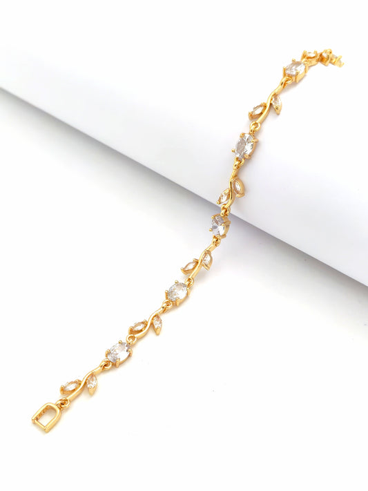 TRENDY WHITE TULIP FLOWER - GOLD