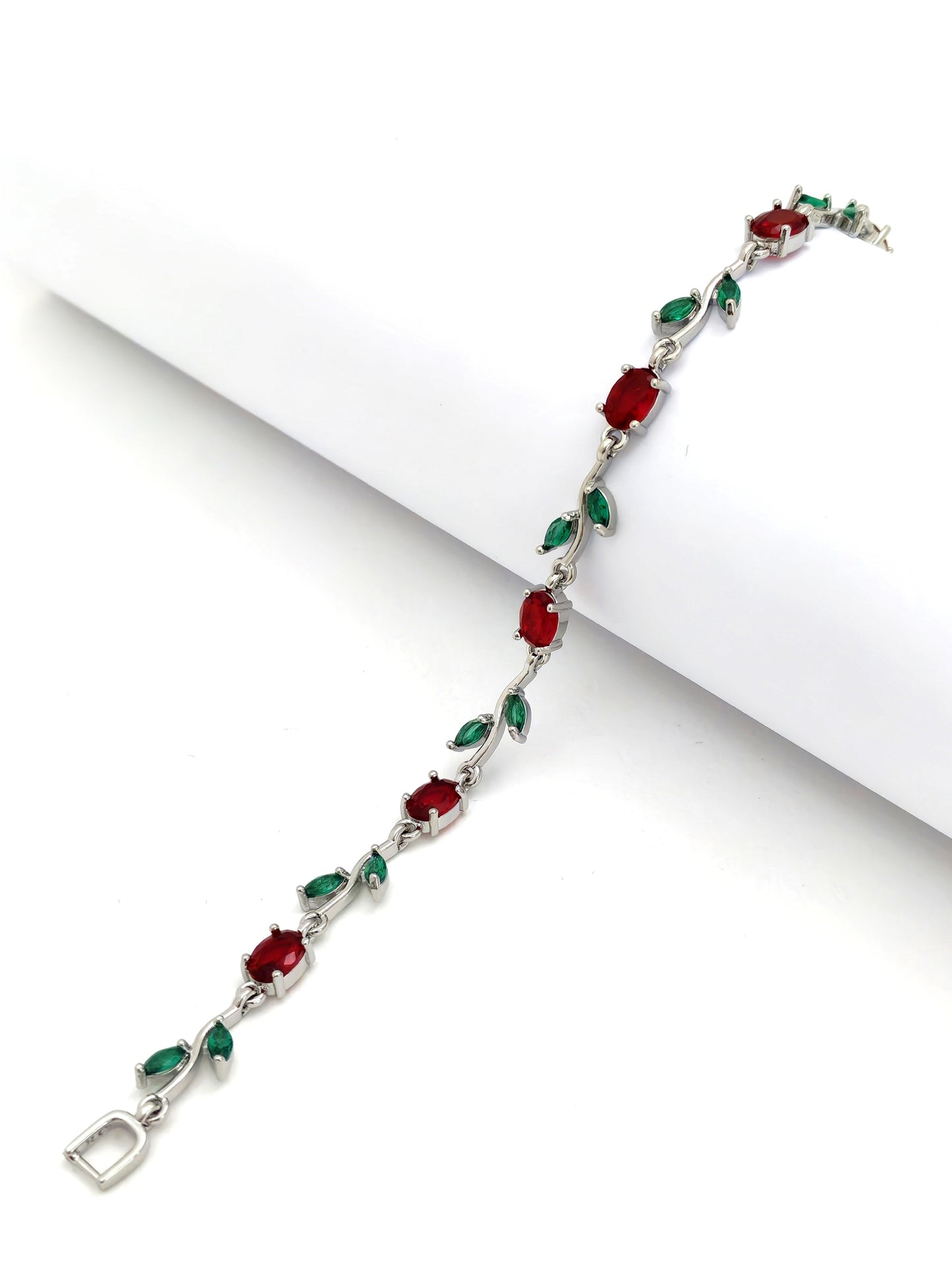 TRENDY RED TULIP FLOWERS BRACELET