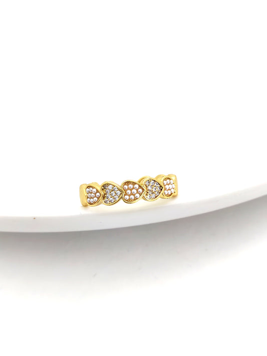 HEARTS FREE SIZE RING