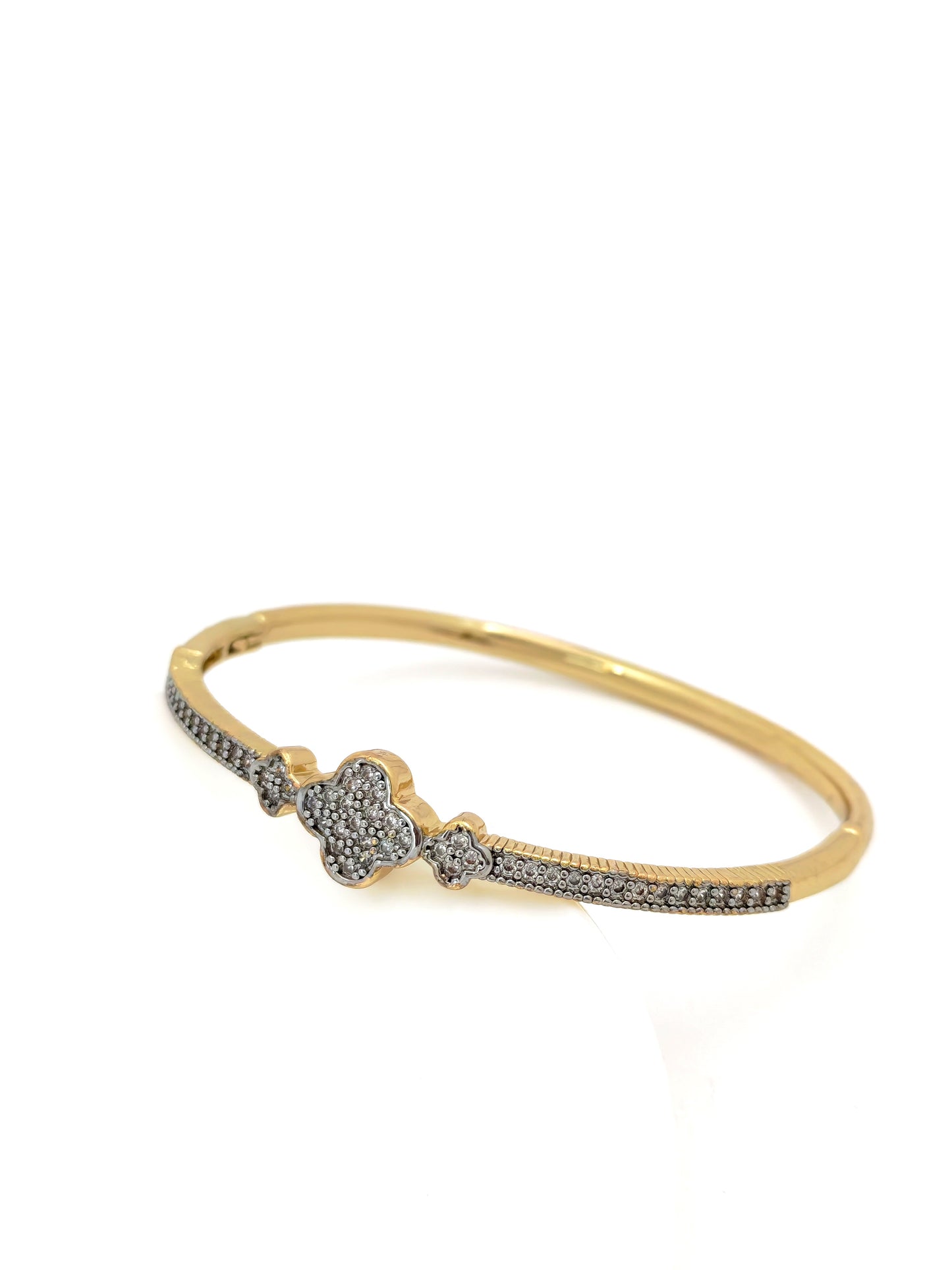 VANC SILVER GOLD BANGLE