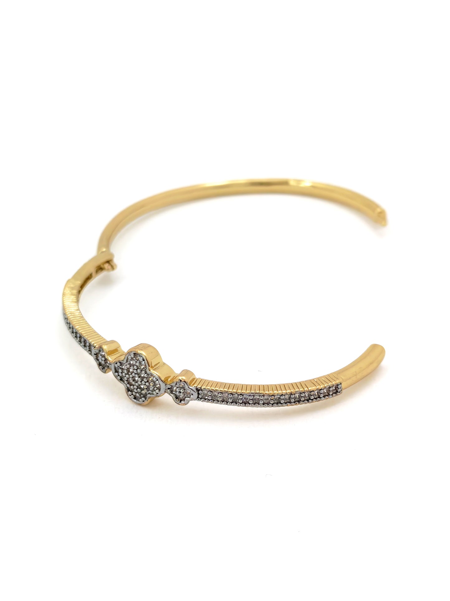 VANC SILVER GOLD BANGLE