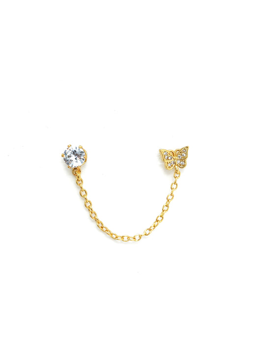 PIERCING STUD BUTTERFLY EARRING
