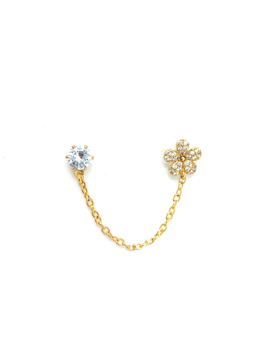 PIERCING STUD FLOWER EARRING