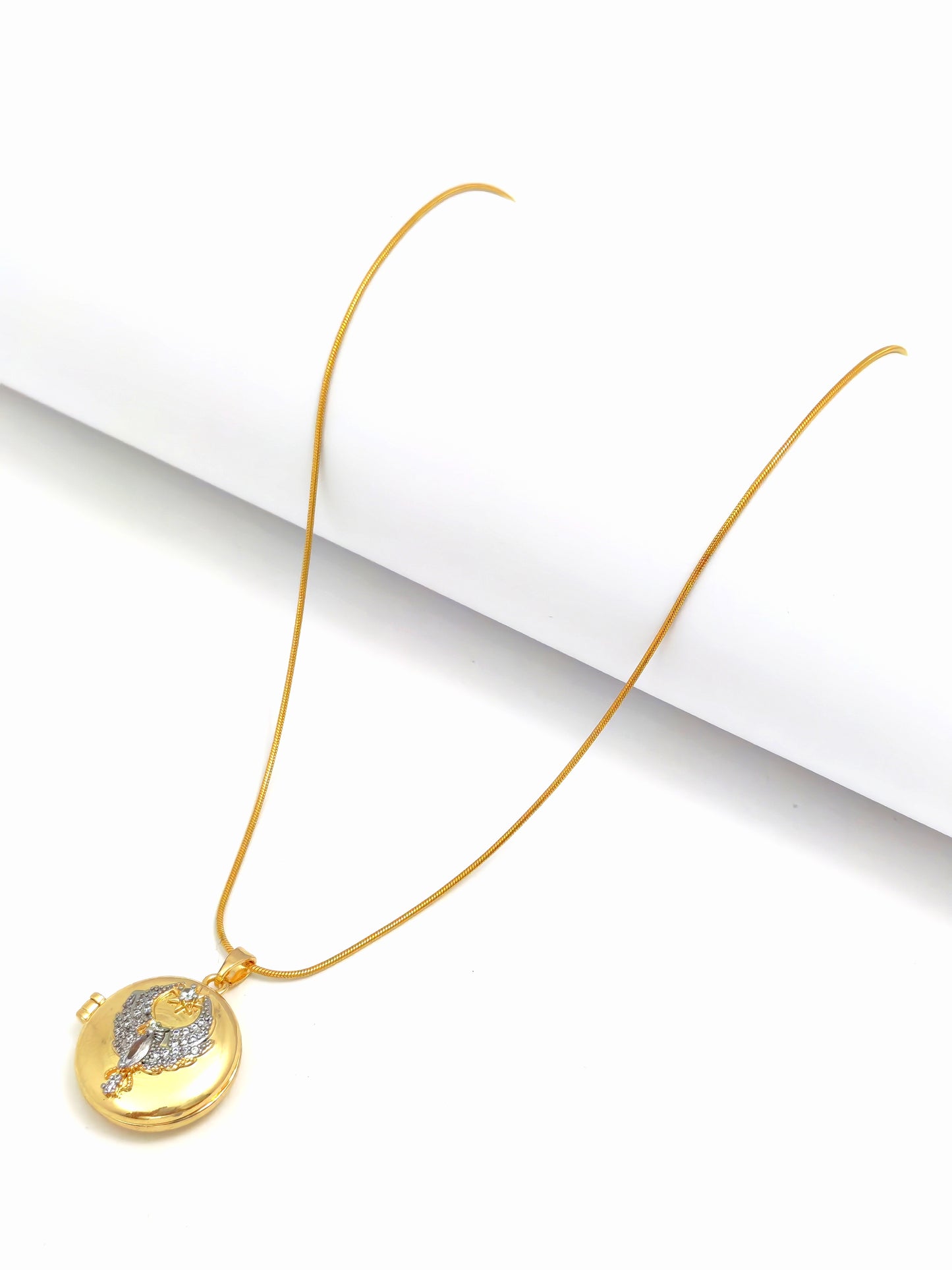 TRENDY BIRD NECKLACE - ROUND PENDANT