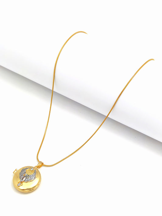 TRENDY BIRD NECKLACE - ROUND PENDANT
