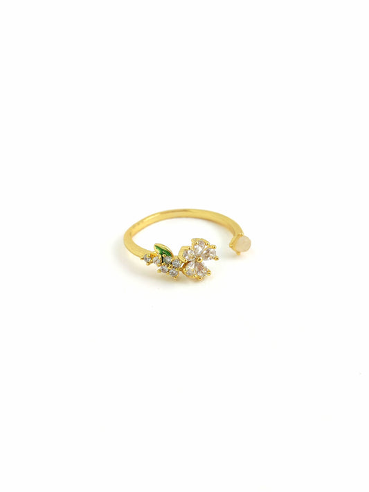 FLOWERY FREE SIZE RING