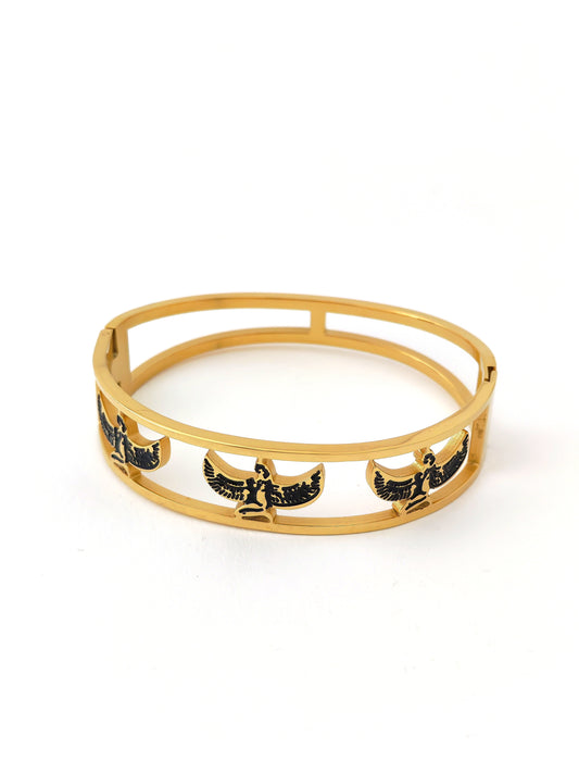 NEFRU PHAROHNIC STAINLESS BANGLE