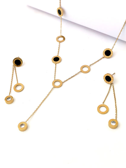 BVLG GOLDEN STAINLESS STEEL DROP SET