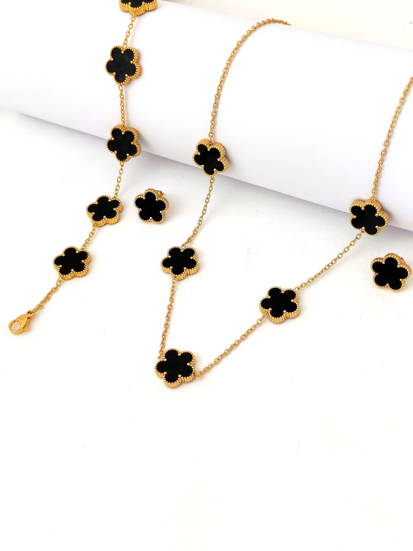 BLACK FLOWER STAINLESS SET