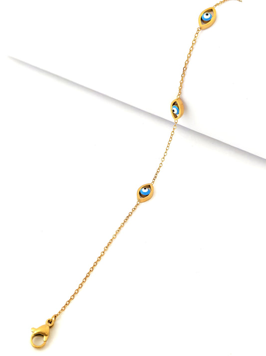 BLUE EYE STAINLESS STEEL ANKLET