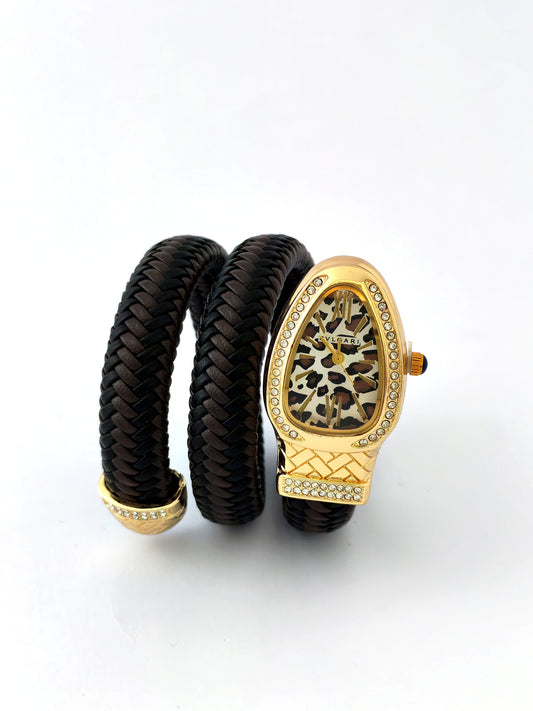 TRENDY BVLG SNAKE FASHION WATCH - MIXED LEather