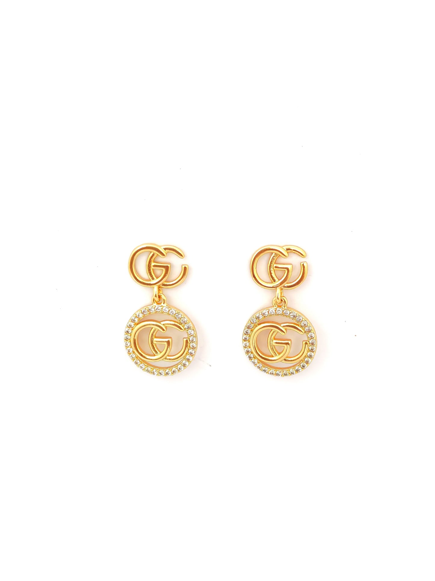 GUCH GOLD PLATED COPPER DROP STUD EARRING
