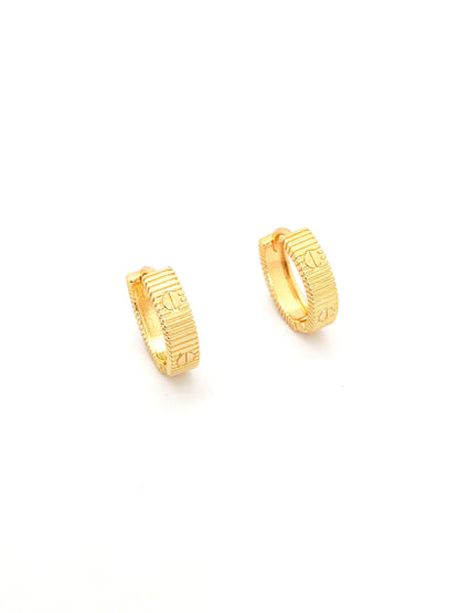 CRTR GOLD PLATED COPPER HOOP EARRING