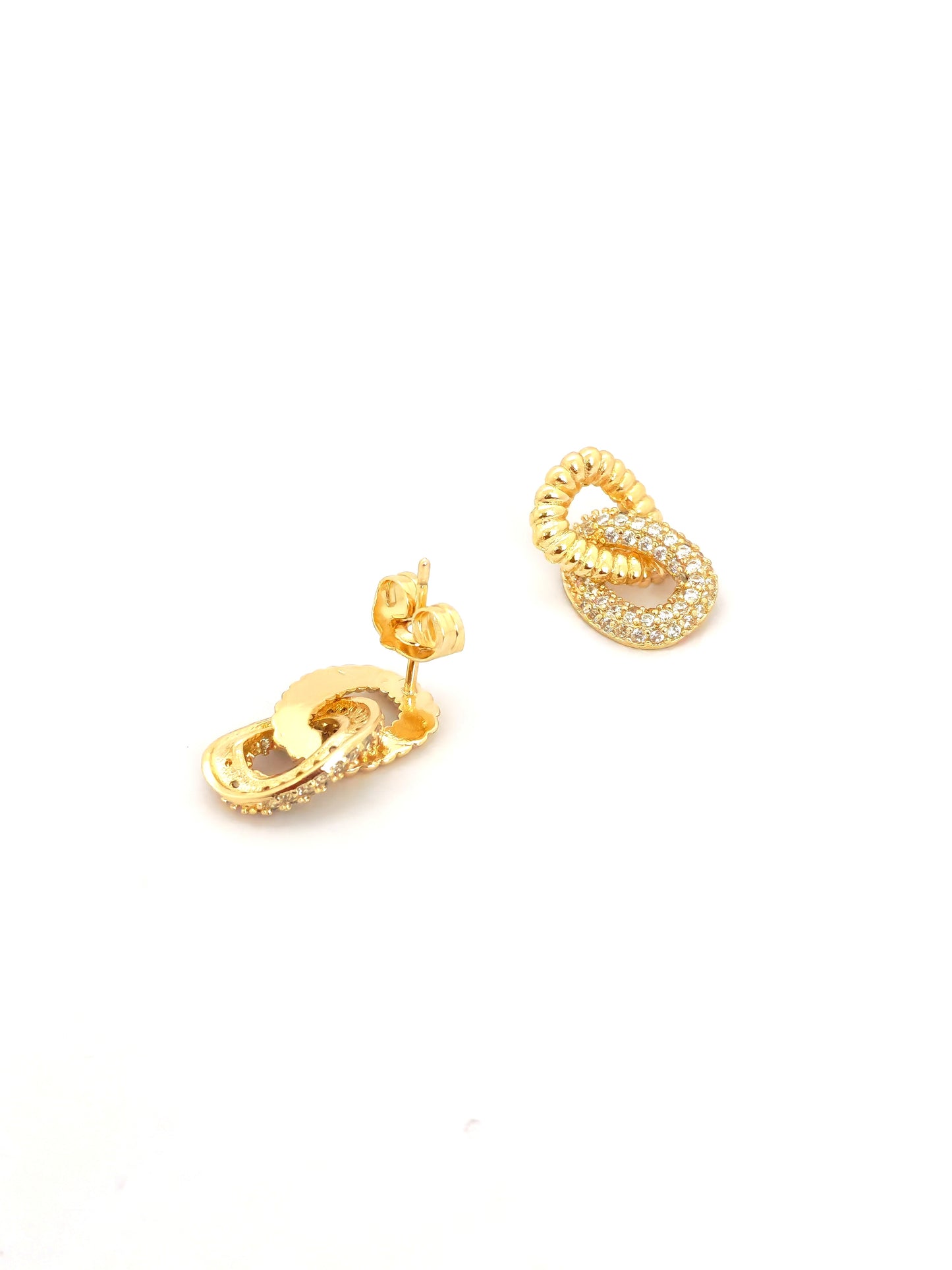VARYN GOLD PLATER COPPER STUD EARRING