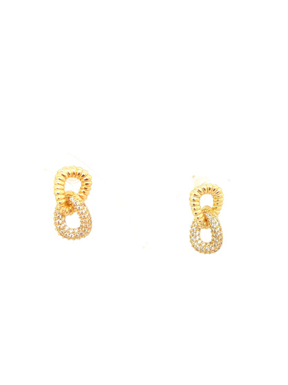 VARYN GOLD PLATER COPPER STUD EARRING