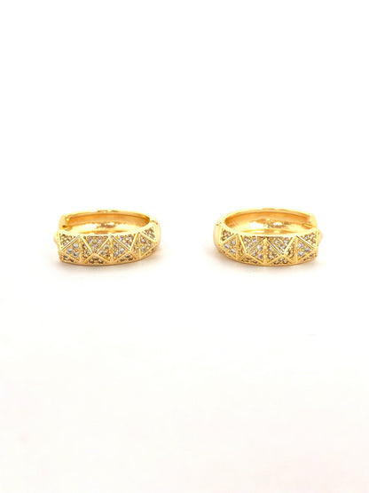 BRIEV GOLD PLATED COPPER HOOP EARRING