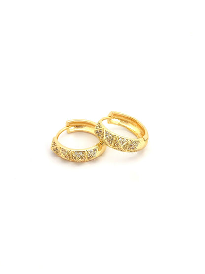 BRIEV GOLD PLATED COPPER HOOP EARRING