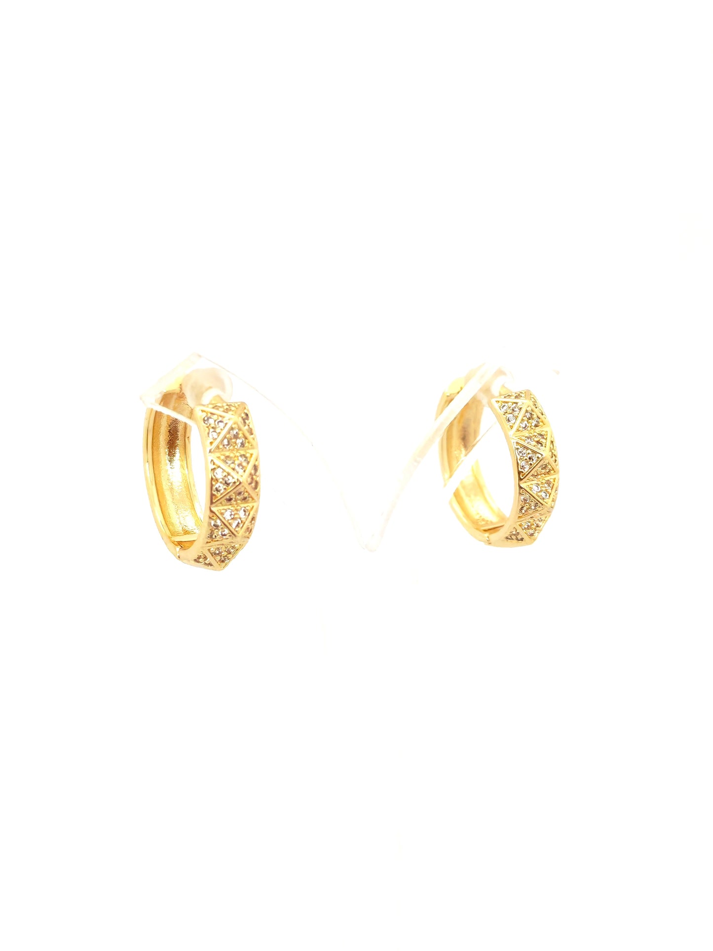 BRIEV GOLD PLATED COPPER HOOP EARRING