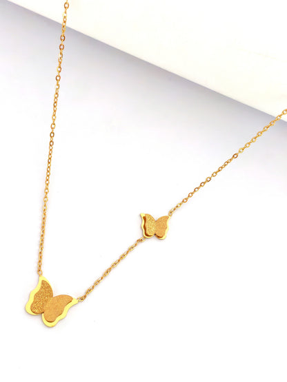 BUTTERFLY STAINLESS NECKLACE