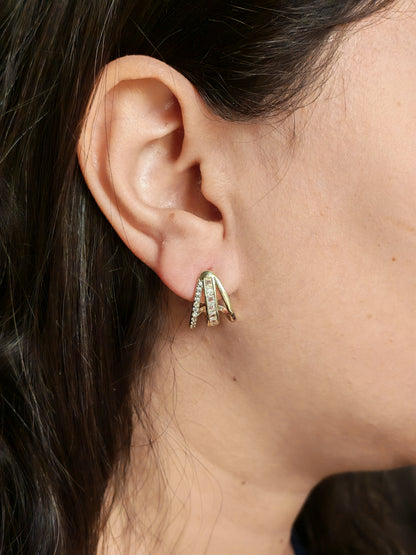 KAVIE GOLD PLATED COPPER STUD EARRING