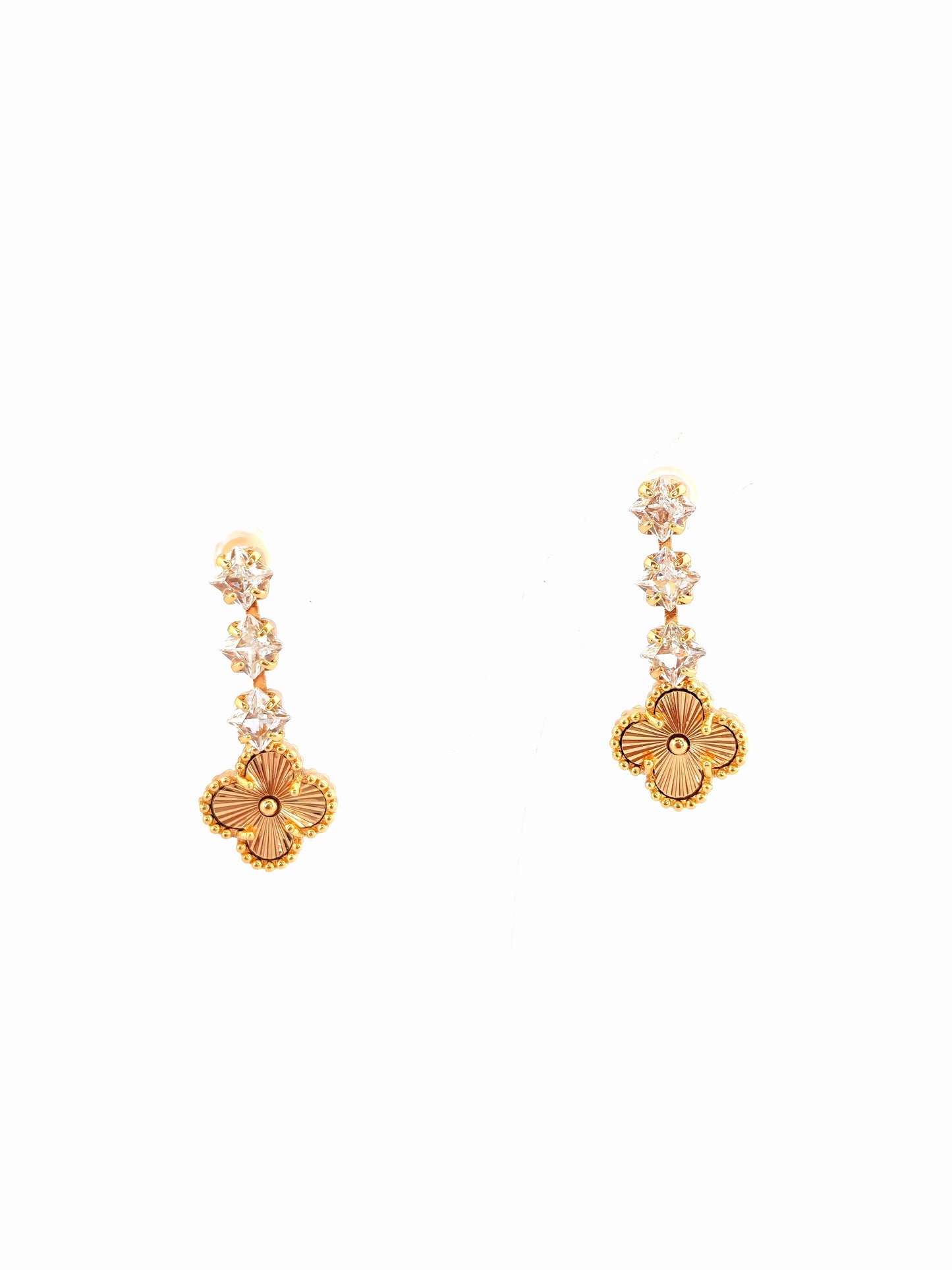 VANCA GOLD-PLATED COPPER STUD EARRING