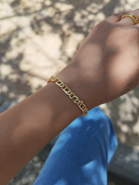 QIMRA GOLD PLATED COPPER BRACELET