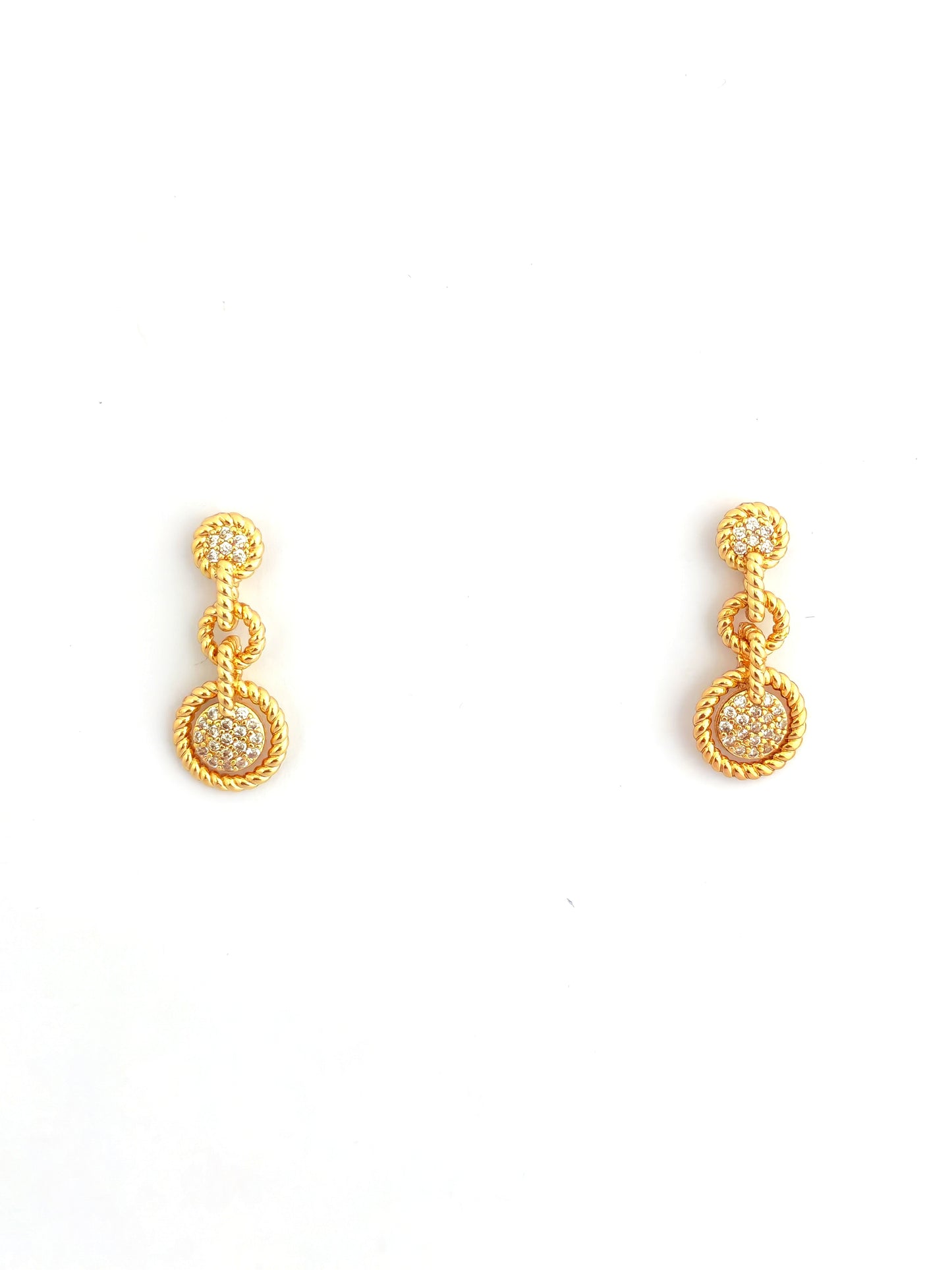 VIOLA GOLD-PLATED STUD EARRING