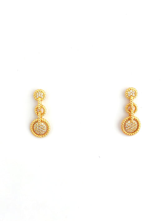 VIOLA GOLD-PLATED STUD EARRING