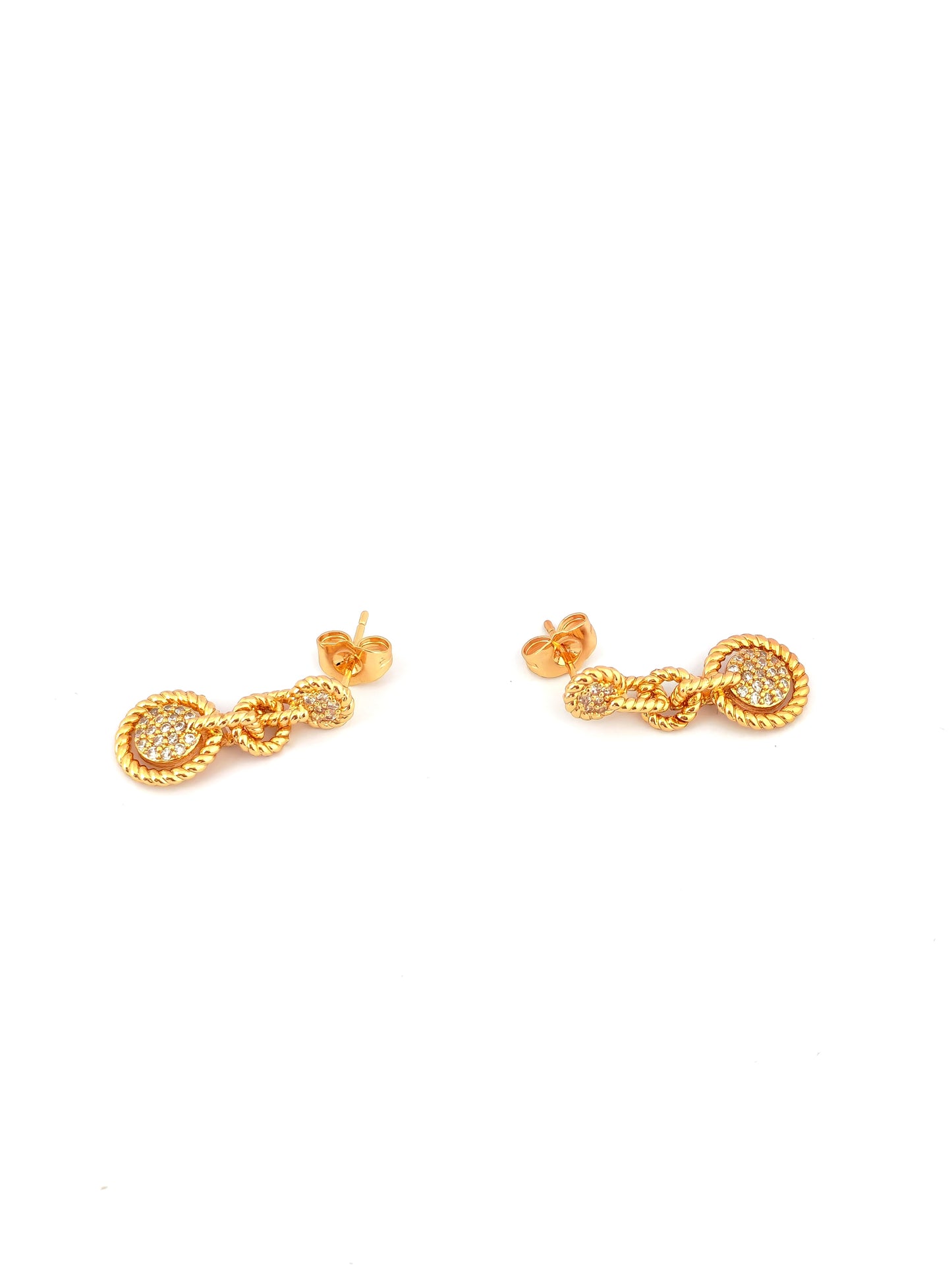 VIOLA GOLD-PLATED STUD EARRING