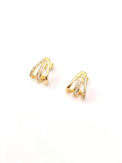 KAVIE GOLD PLATED COPPER STUD EARRING