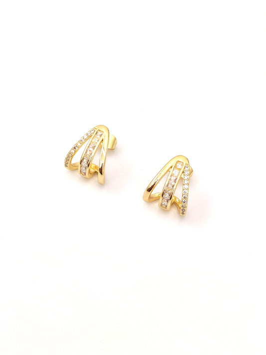 KAVIE GOLD PLATED COPPER STUD EARRING
