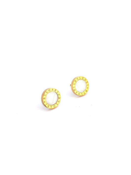 BVLG WHITE STUD EARRING