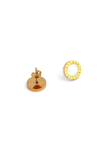BVLG WHITE STUD EARRING