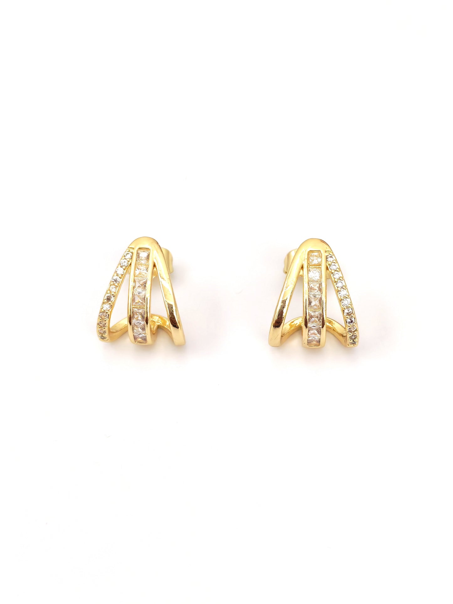 KAVIE GOLD PLATED COPPER STUD EARRING