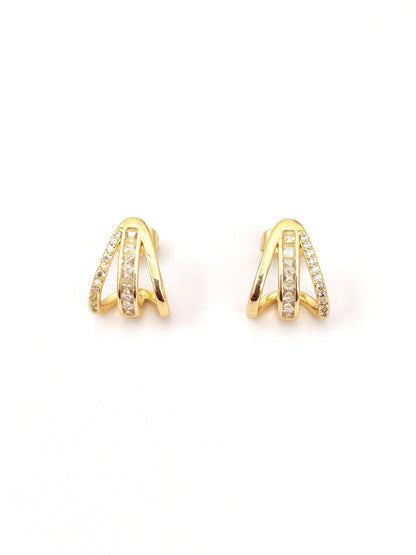 KAVIE GOLD PLATED COPPER STUD EARRING