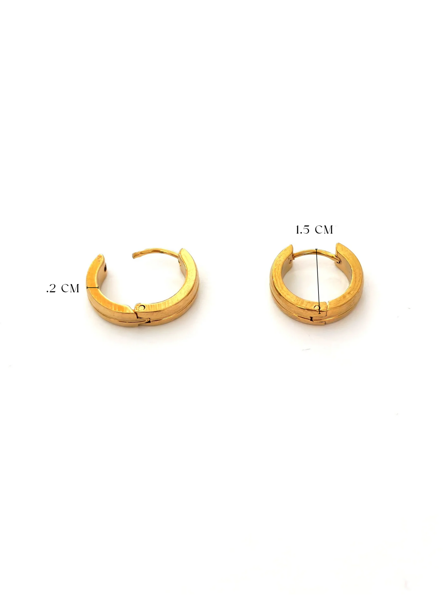 LUMO STAINLESS HOOP EARRING