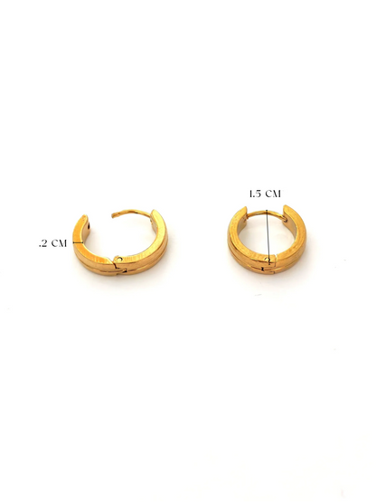 LUMO STAINLESS HOOP EARRING