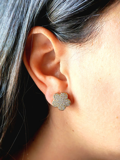 VIELA GOLD-PLATED STUD EARRING