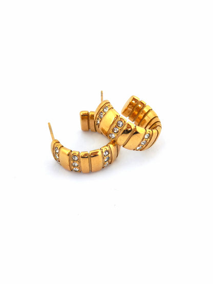 LOMA GOLD-PLATED STAINLESS STUD EARRING